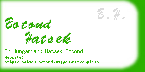 botond hatsek business card
